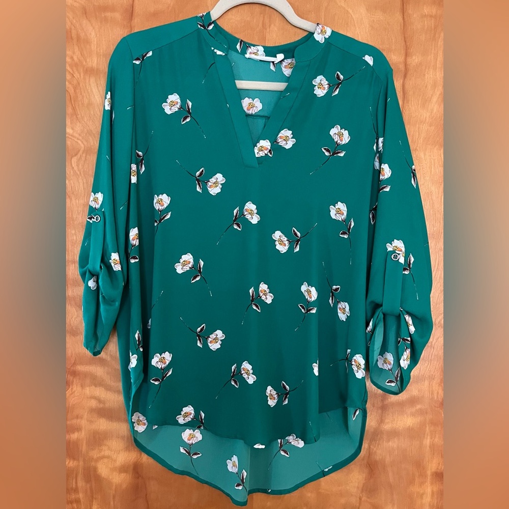 Lush Green Floral Blouse
